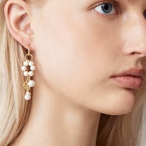 J.Crew Pearl charm earrings